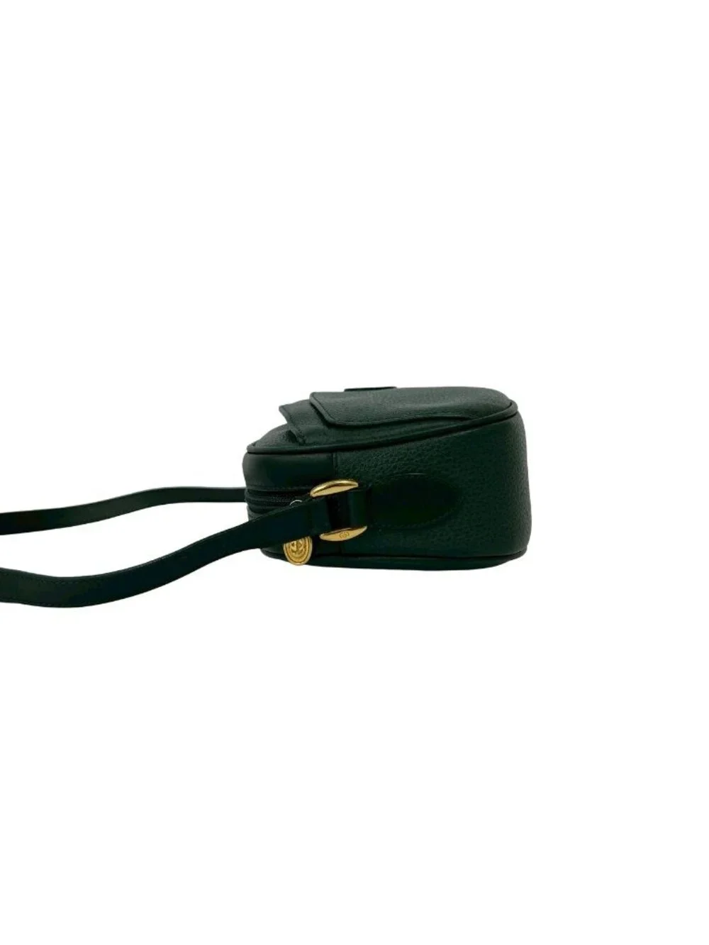 Gucci Vintage GG Logo Leather Shoulder Bag Pochette Crossbody Green - Picture 5 of 10